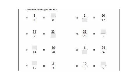 Fractions worksheets, Finding equivalent fractions, Equivalent fractions