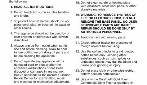 Important safeguards, Save these instructions for household use only