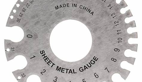 JEGS 81539 Sheet Metal Thickness Gauge Measures 36 gauge to 0 gauge and