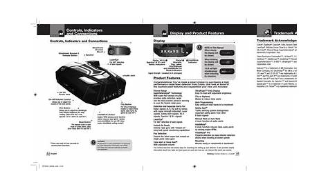 Cobra Electronics SPX955 RADAR DETECTOR User Manual