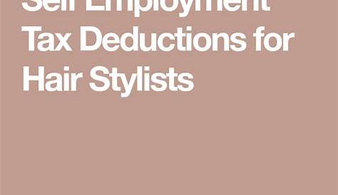 hair stylist tax deduction worksheets