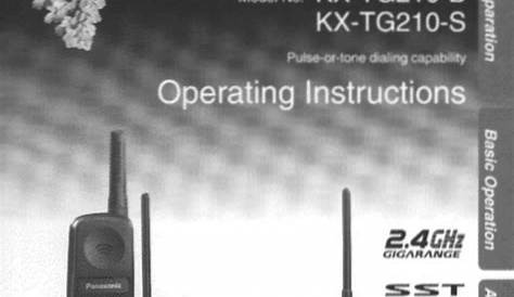 panasonic kx-tgea20 cordless telephone user manual