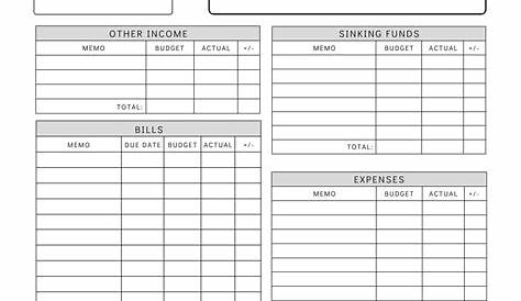 Paycheck Budget Planner Printable Budget by Paycheck Worksheet Biweekly