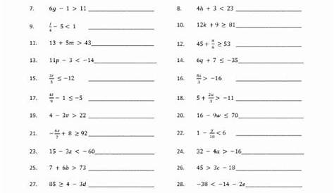 50 Solving Equations And Inequalities Worksheet