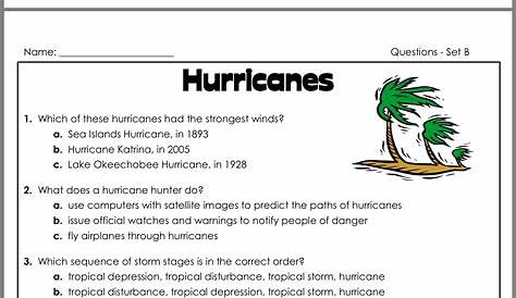 Super Teacher Worksheet Hurricanes