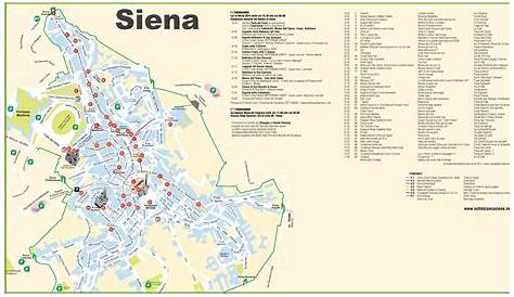 Siena tourist attractions map Siena, 14 Day Challenge, Tourist Map