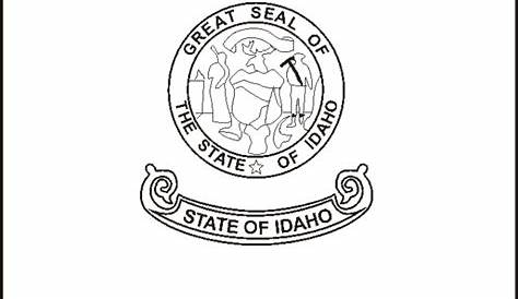 Large, Printable Idaho State Flag to Color, from NETSTATE.COM