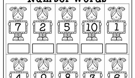 number words for kindergarten