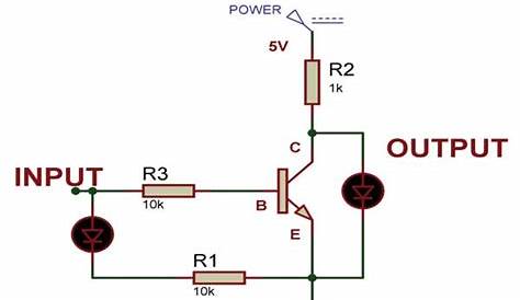 not gate circuit diagram using transistor