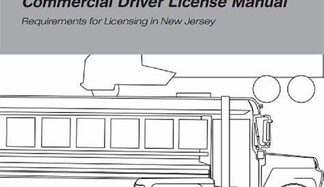 commercial driver license manual | NJ CDL manual