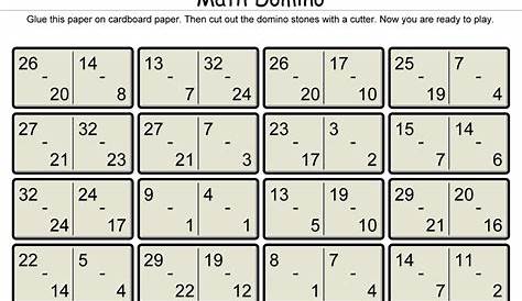 math with dominoes worksheet