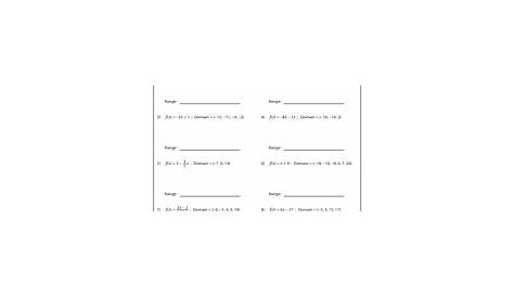 function and relation worksheet