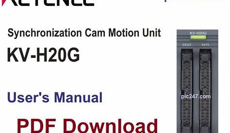 Keyence KV-H20G Manual PDF - plc247.com
