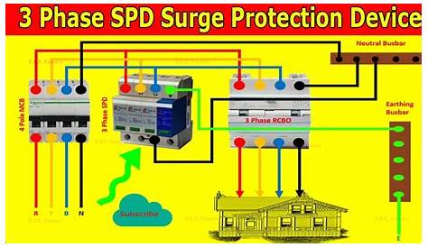 SPD Surge Protection Device Wiring Connection Diagram |How to install