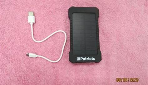 4 PATRIOTS 8000MAH SOLAR POWER CELL USB CHARGER WITH LIGHT | eBay