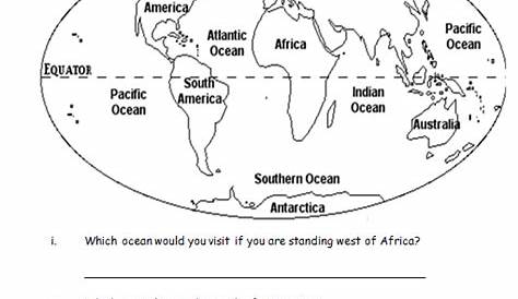 Continents And Oceans Worksheets - Printable Blog Calendar Here