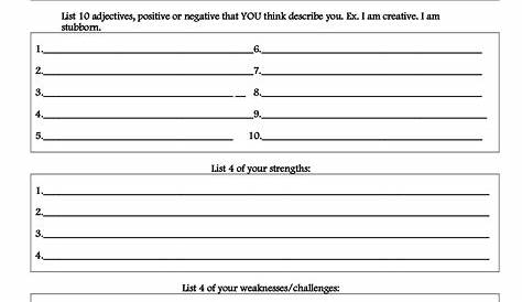 self-motivation worksheets