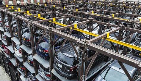 Automated Car Parking System in New York City, USA Editorial Image