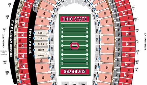 Ohio Stadium seating chart and stadium layout. Section, gate and aisle