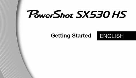 CANON POWERSHOT SX530 HS GETTING STARTED Pdf Download | ManualsLib