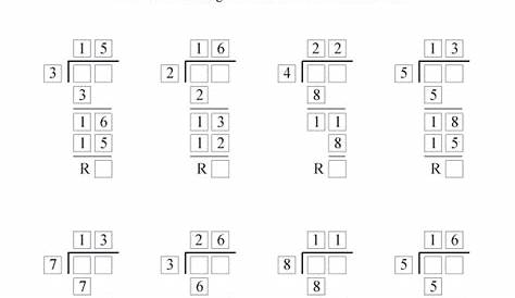 division of numbers worksheet