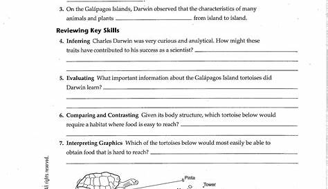 15 Best Images of Natural Selection Worksheet Answers Darwin Natural