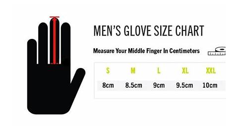 glove size chart men