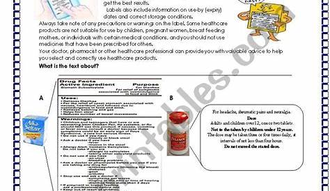 Reading Medication Labels Worksheet - Ivuyteq