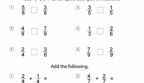 4th Grade Fractions Worksheets - Math Monks