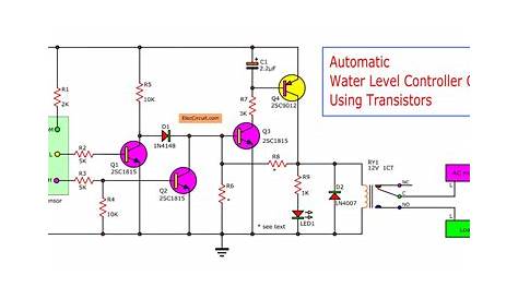 Automatic water level controller circuit project