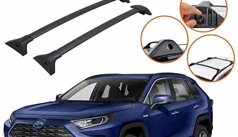 Roof Rack Crossbars Fit 2019 to 2021 Toyota RAV4 and Hybrid Low Profile