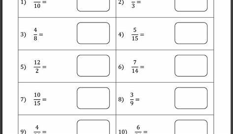 reducing fractions worksheets