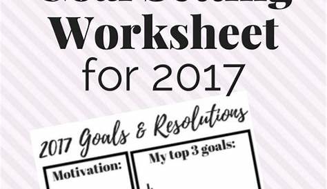 goal worksheet printable