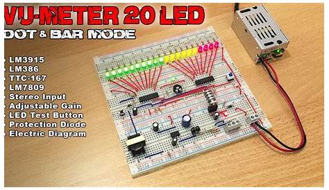 led vu meter circuit diagram with pcb layout