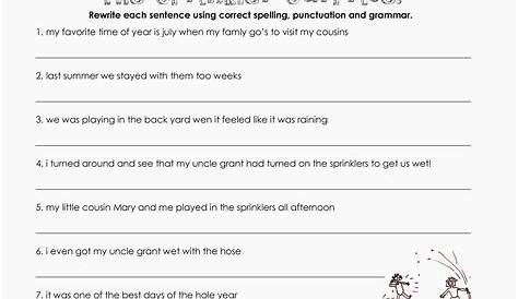 grammar worksheet for grade 4
