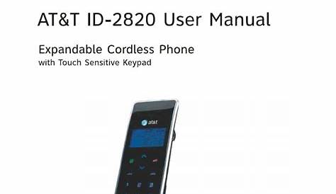 AT&T Cordless Telephone 2820 User Guide | ManualsOnline.com