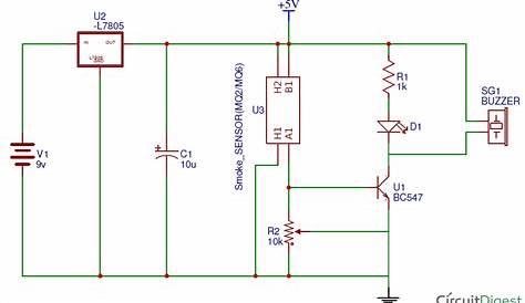 Simple Smoke Detector Alarm Circuit Diagram