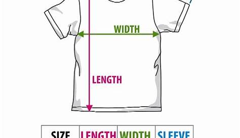 T-Shirt Size Chart in sri lanka
