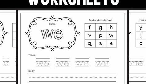 sight word i worksheets kindergarten