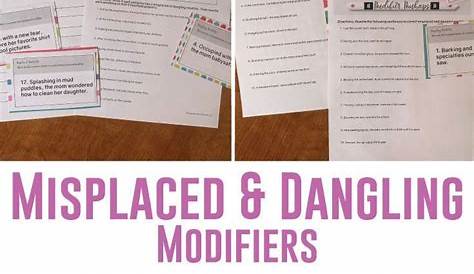 modifiers worksheet 7th grade