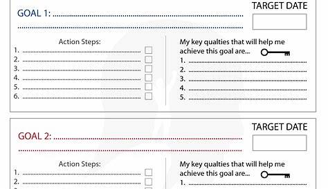 short term and long term goals worksheets