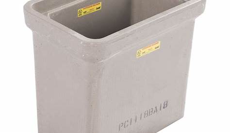 Quazite PG1118BA12 11 x 18 x 12 Inch Gray Polymer Concrete 22-Tier