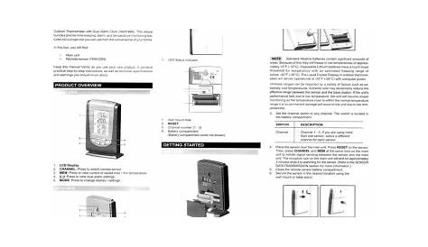 Oregon Scientific RAR188A-BK Thermometer User Manual | Manualzz