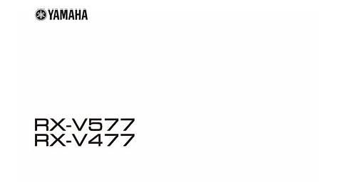 yamaha rx v577 manual