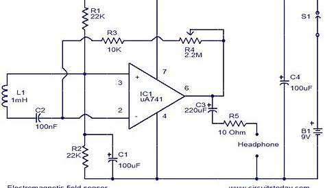Electromagnetic field sensor circuit - Electronic Circuits and Diagrams