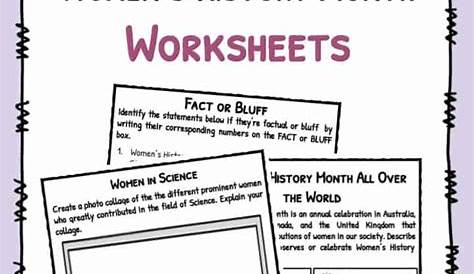 women's history month worksheets free