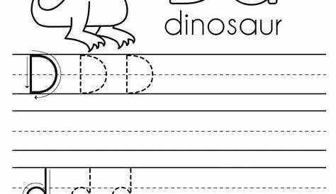preschool letter d tracing sheets