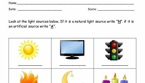 grade 1 light to communicate worksheet
