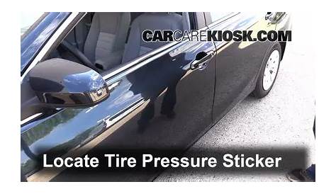 Properly Check Tire Pressure: Toyota Camry (2015-2017) - 2016 Toyota