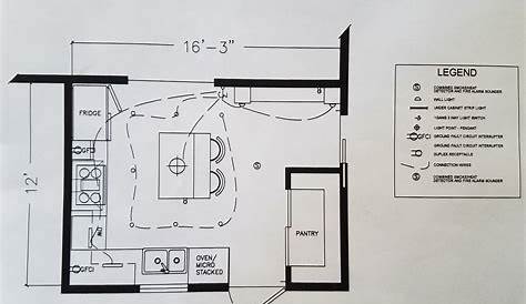 Kitchen Electrical Plan | Electrical layout, Kitchen electrical layout